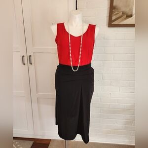 Nine West Black Pencil Skirt Size Medium Career Office Chic